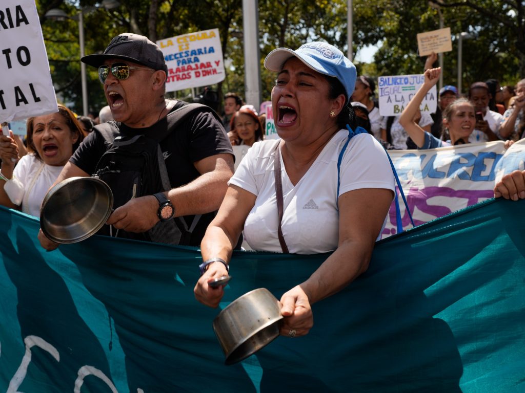 Venezuela’s teachers march for better pay amid soaring inflation