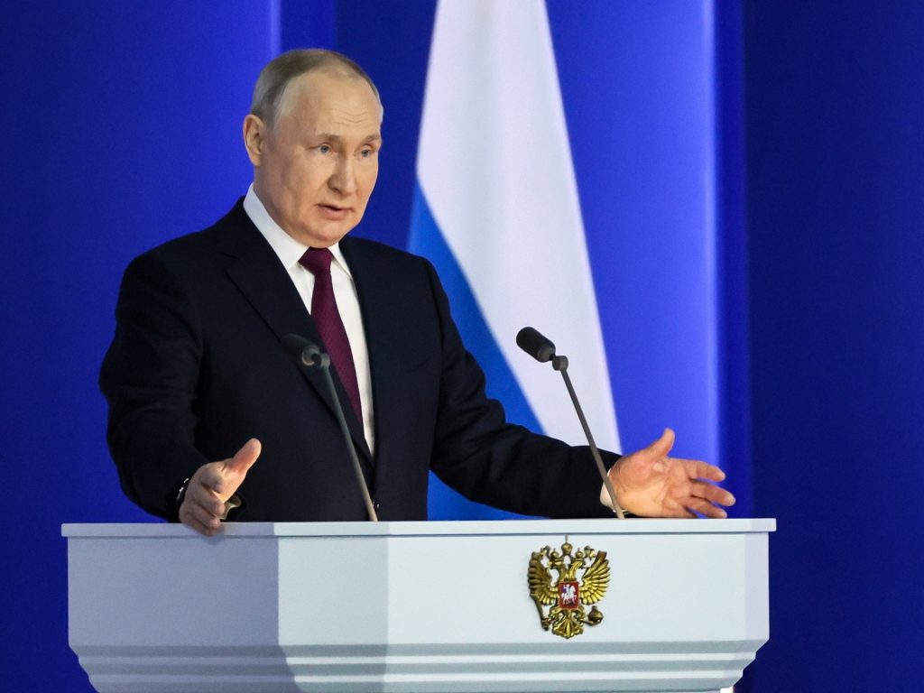 Putin rages against West in speech decried as absurd propaganda