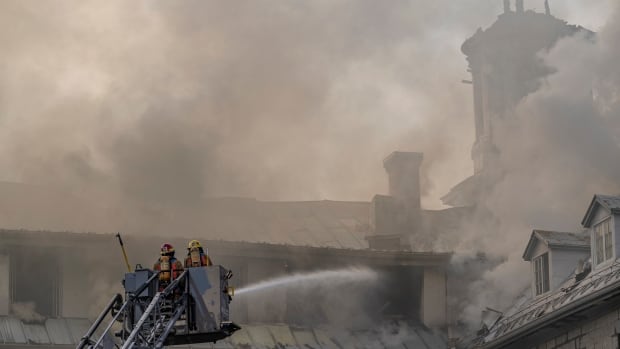 As fire continues to burn at historic Montreal monastery, worries mount about what is lost